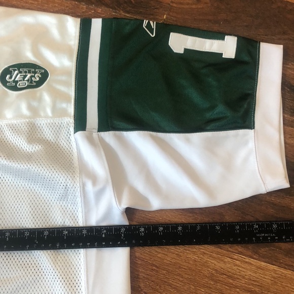 NFL REEBOK NEW YORK JETS JERSEY MEN'S SIZE 56 100% AUTHENTIC SANTONIO HOLMES #10 - Picture 11 of 15